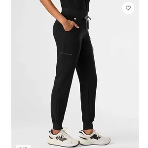 FIGS Zamora Jogger Scrub Pants Solid Black Medical Office Work Women's Size NWT thumbnail 10