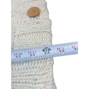 Abercrombie & Fitch Lambswool Chunky Knit Cardigan Sweater Cream VTG Y2K READ thumbnail 9
