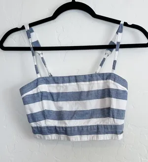 Abercrombie & Fitch | Vintage Y2K 100% Cotton Striped Cropped Tank Top‎ thumbnail 1