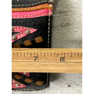 Western Rhinestone Cross Tri-Fold Wallet Crossbody Studded Cowgirl Rodeo Purse thumbnail 6