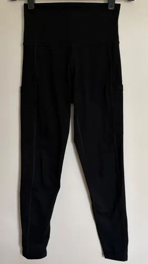 Aerie Chill Play Move Black‎ High Waisted Pocket Leggings XS Activewear Yoga thumbnail 1