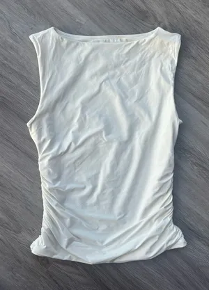 Boat Neck Tank Top White thumbnail 1