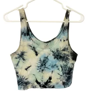 Victoria's Secret PINK Womens Size Medium Tie Dye Lounge Crop Tank thumbnail 1