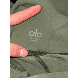 Alo Yoga Leggings Womens Green Moto High Rise Panel Activewear‎ Workout Size S thumbnail 3