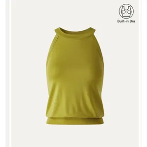OGL Halter Neck Banded Hem Bra Tank Top Olive Green Size XS Built-In Pads thumbnail 8