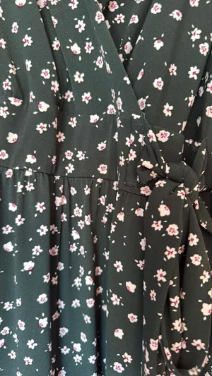 Kaileigh Jumpsuit Floral Green Dark Wide Leg Medium thumbnail 1