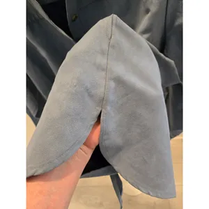 Joan Rivers Womens 1X Blue Faux Suede Button Down Shirt Long Sleeve Shacket Top thumbnail 7