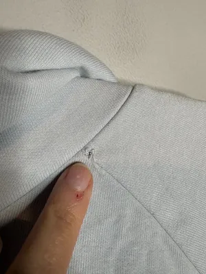 Gymshark Embroidered Cropped Hoodie Powder Blue thumbnail 3