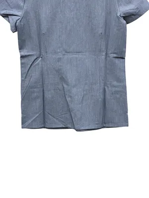 NEW Figs Casma Three Pocket Scrub Top in Heather Denim Size XS thumbnail 6