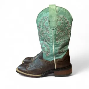 Dan Post Babs DP4937 Western Boots Womens 7.5 Brown Turquoise Square Toe Cowgirl thumbnail 3