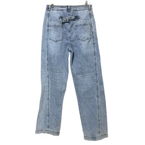 Habitual Womens High Rise Straight Leg Cinch Back Jeans Light Wash 4/27 thumbnail 2