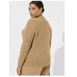 NWT Torrid Beige Vegan Cashmere Button Up Cardigan Sweater‎ Size 1X thumbnail 4