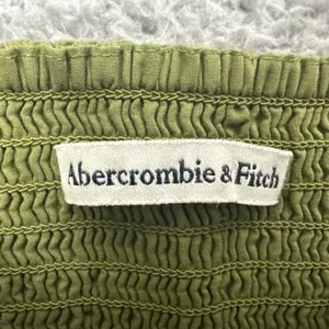 Abercrombie & Fitch‎ Puff Sleeve Crop Top Green Boho Festival Peasant Women's XS thumbnail 3