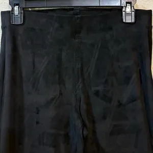 American Eagle Faux Suede Pants Stretch Black Straight Leg Size Small thumbnail 3