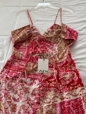 New Zara paisley dress size small thumbnail 5
