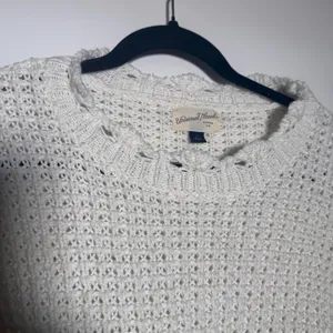 Universal Threads Ivory Crocheted S/S Sweater Colorblock Granny Square Sleeves L thumbnail 5