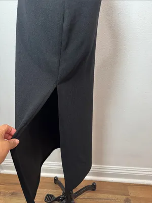 Topshop ribbed Knot front cut black tank dress size 8 thumbnail 3