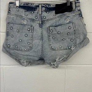 New one teaspoon Sz 26/2 smiths shorts studded medium rinse sexy distressed thumbnail 4