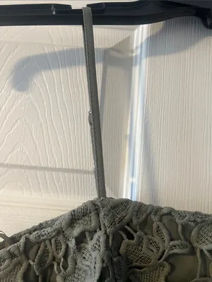 She + Sky Gray Floral Crochet Lace Camisole thumbnail 2