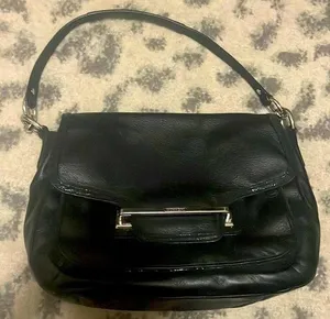 Taylor black leather shoulder bag thumbnail 1