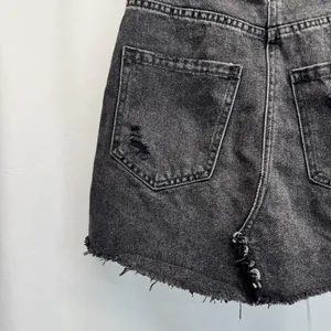 Free People We The Free Brea Denim Mini Skirt 24 XS Black Grunge Goth Edgy thumbnail 8