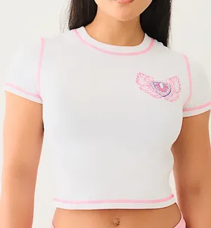 True Religion pink and white gem top thumbnail 2