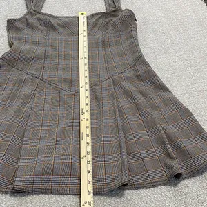 BDG Gray Plaid Midi Dress Size L thumbnail 14