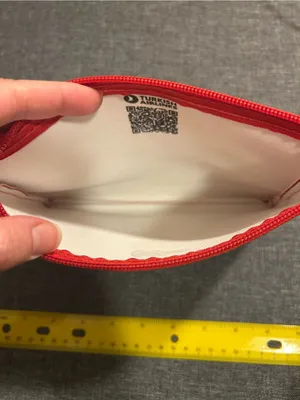 Lacoste Red Embossed Croc Zip Pouch thumbnail 4