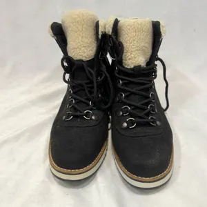 NEW Cliffs by White Mountain Cozy Shearling Lined Black Lace-up Boots Size 10 thumbnail 6