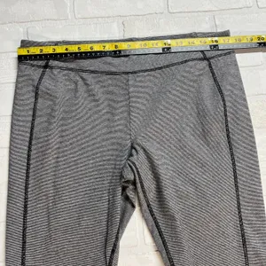 Lauren Ralph Lauren Active Leggings Womens XL‎ Black White Striped Athleisure thumbnail 2