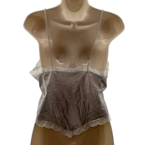 Vintage Pollinaise Silver Grey Cream Lace Camisole Nylon Womens 34 thumbnail 7