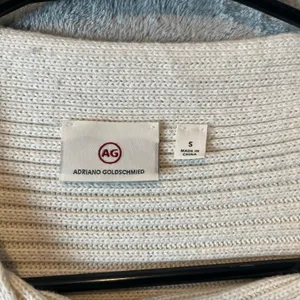 AG Adriano‎ Goldschmied Ribbed Sweater Cotton Cashmere Blend Size Small Cream thumbnail 4