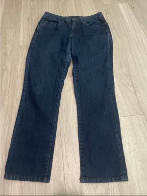 Calvin Klein Jeans Women's Dark Blue Straight-Leg Jeans thumbnail 1