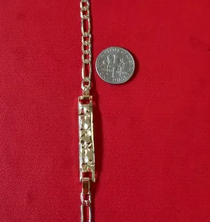 14k gold plated bracelet 7.5 inch thumbnail 2
