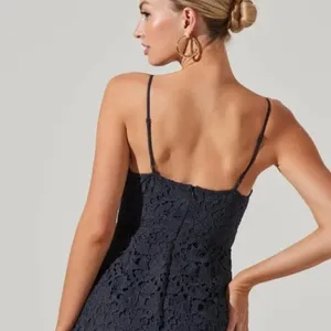 Astr The Label Lace A-Line Midi Dress Navy thumbnail 4
