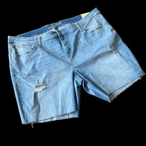 Universal Threads shorts cut off Bermudas NEW light wash stretch 26 w distressed thumbnail 3