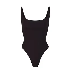 Skims Fits Everybody Square Neck Bodysuit Onyx Size Large thumbnail 12