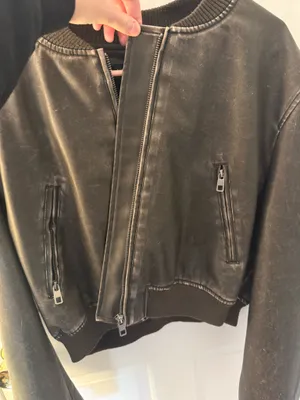 Lioness Leather Bomber Jacket thumbnail 3