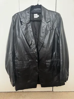 Princess Polly Faux Leather Blazer thumbnail 1