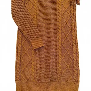 BP Cotton Cable Knit Sweater Dress Olive Breen XXS thumbnail 4