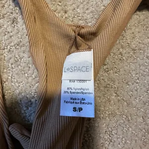NWOT L*Space Tara ribbed bikini top camel thumbnail 4
