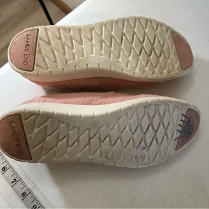 Lands'‎ End Slip On Sneakers Womens 9.5 Pink Comfort Step Knit Walking Shoes thumbnail 12