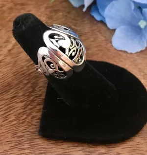 Carolyn Pollack Initial Filigree Sterling Ring 5 Silver thumbnail 2
