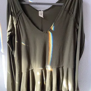 Free People long sleeve green top thumbnail 1