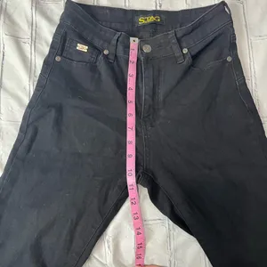 STAG Black Flare Jeans Women’s Size 7 Low Rise Stretch Y2K Retro Bootcut Pants thumbnail 10