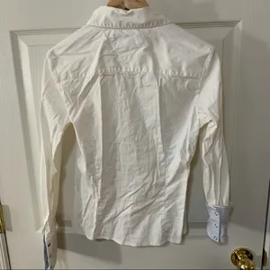 NWOT Tommy Hilfiger Contrast-cuff Snap up Collared Shirt thumbnail 4