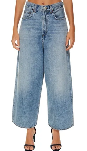 Agolde Valeria High Rise‎ Loose Baggy Jeans Temor Wash 24 thumbnail 1