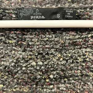 prAna Womens Small Marled Boucle Wool Blend Open Front Longline Cardigan Sweater thumbnail 3
