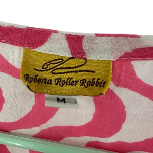 Roberta Roller Rabbit Size Medium Long Sleeve Cotton Dress Tunic Cover‎ Up Pink thumbnail 7