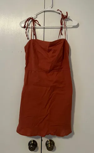Burnt Orange Mini Dress thumbnail 3